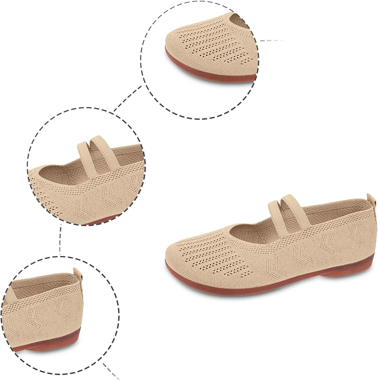 Women's Casual Shoe Comfortable Lightweight Slip On Breathable Mesh Design IEveryWear Ladies Smart Shoes