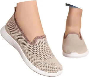Women's Casual Shoes Comfortable Slip On Footwear Daily Wear Breathable Mesh Design Summer Casual Tennis Shoes