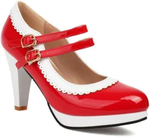 Women's Mary Jane Platform High Heel Pumps