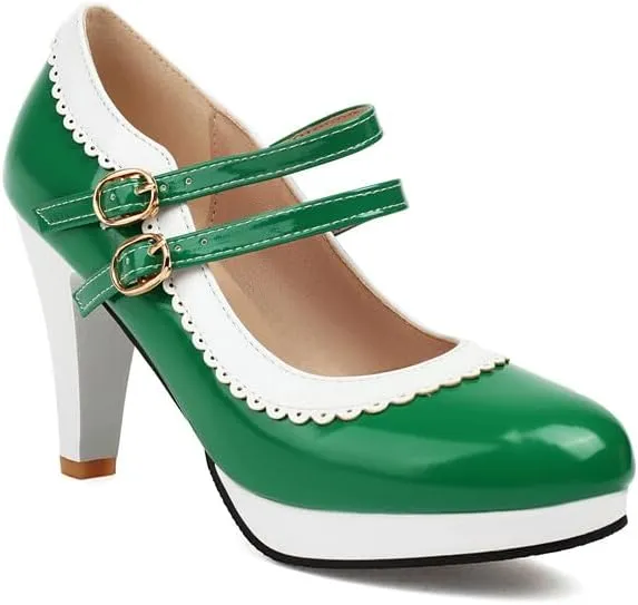 Women's Mary Jane Platform High Heel Pumps