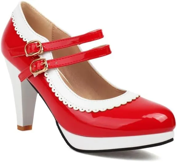 Women's Mary Jane Platform High Heel Pumps