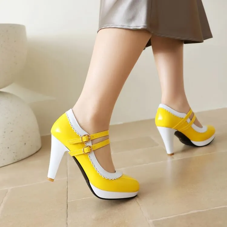 Women's Mary Jane Platform High Heel Pumps