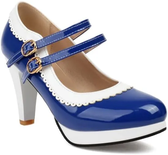 Women's Mary Jane Platform High Heel Pumps