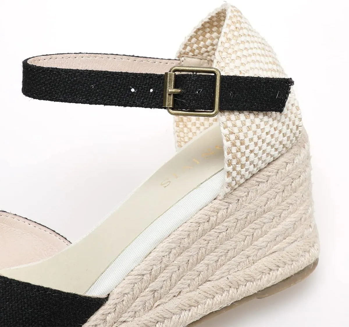 Womens Platform Wedges Espadrilles, 3" Wedge, Soft Ankle-Tie Strap, Closed Toe, Classic Summer Sandals