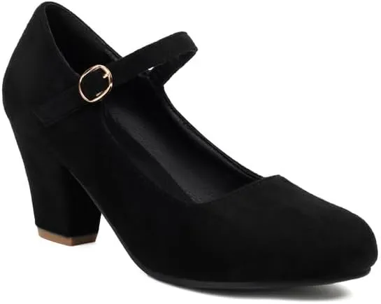 Women's Round Toe Mary Jane High Heel Platform Pumps