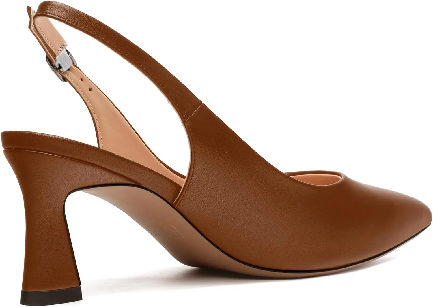 Women's Slingback Pumps Kitten Heel Pointed Toe Pumps for Women Comfort Kitten Mid Heels Buckle Pumps Wedding Party Dance Shoes
