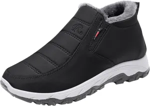 Womens Snow Boots Waterproof Anti-slip Winter Boots Classic Fully Fur Booties Lightweight Slip on Ankle Boots Comfortable Winter Shoes Trekking Shoes
