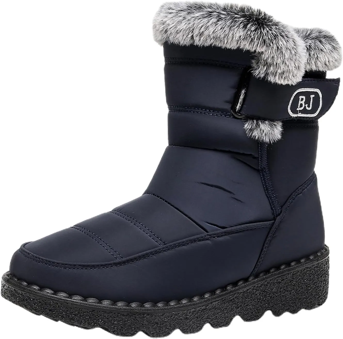 Womens Snow Boots Waterproof Anti-slip Winter Boots Classic Warm Fur Booties Cold Weather Lace Up Ankle Boots Thickening Winter Shoes Walking Hiking Booties