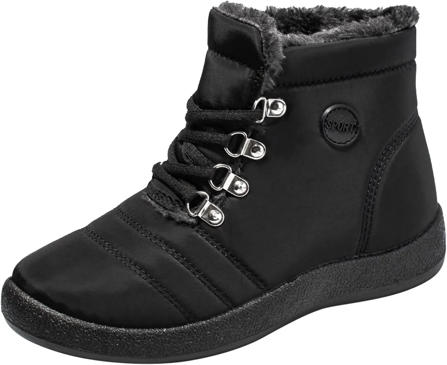 Women's Snow Boots Waterproof Winter Boots Anti-slip Fully Fur Booties Casual Slip on Ankle Boots Comfortable Winter Shoes Trekking Shoes