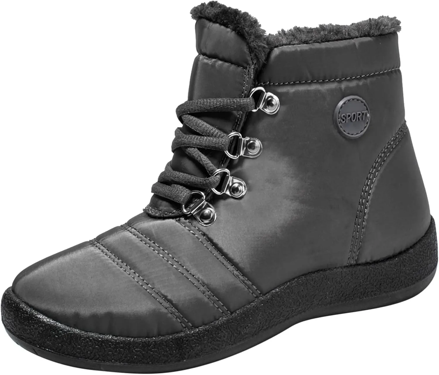 Women's Snow Boots Waterproof Winter Boots Anti-slip Fully Fur Booties Casual Slip on Ankle Boots Comfortable Winter Shoes Trekking Shoes