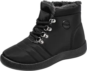 Women's Snow Boots Waterproof Winter Boots Anti-slip Fully Fur Booties Casual Slip on Ankle Boots Comfortable Winter Shoes Trekking Shoes