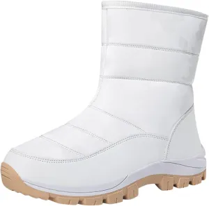 Women's Snow Boots Waterproof Winter Boots Non Slip Fur Lined Booties Cold Weather Lace Up Ankle Boots Comfortable Winter Shoes Trekking Shoes