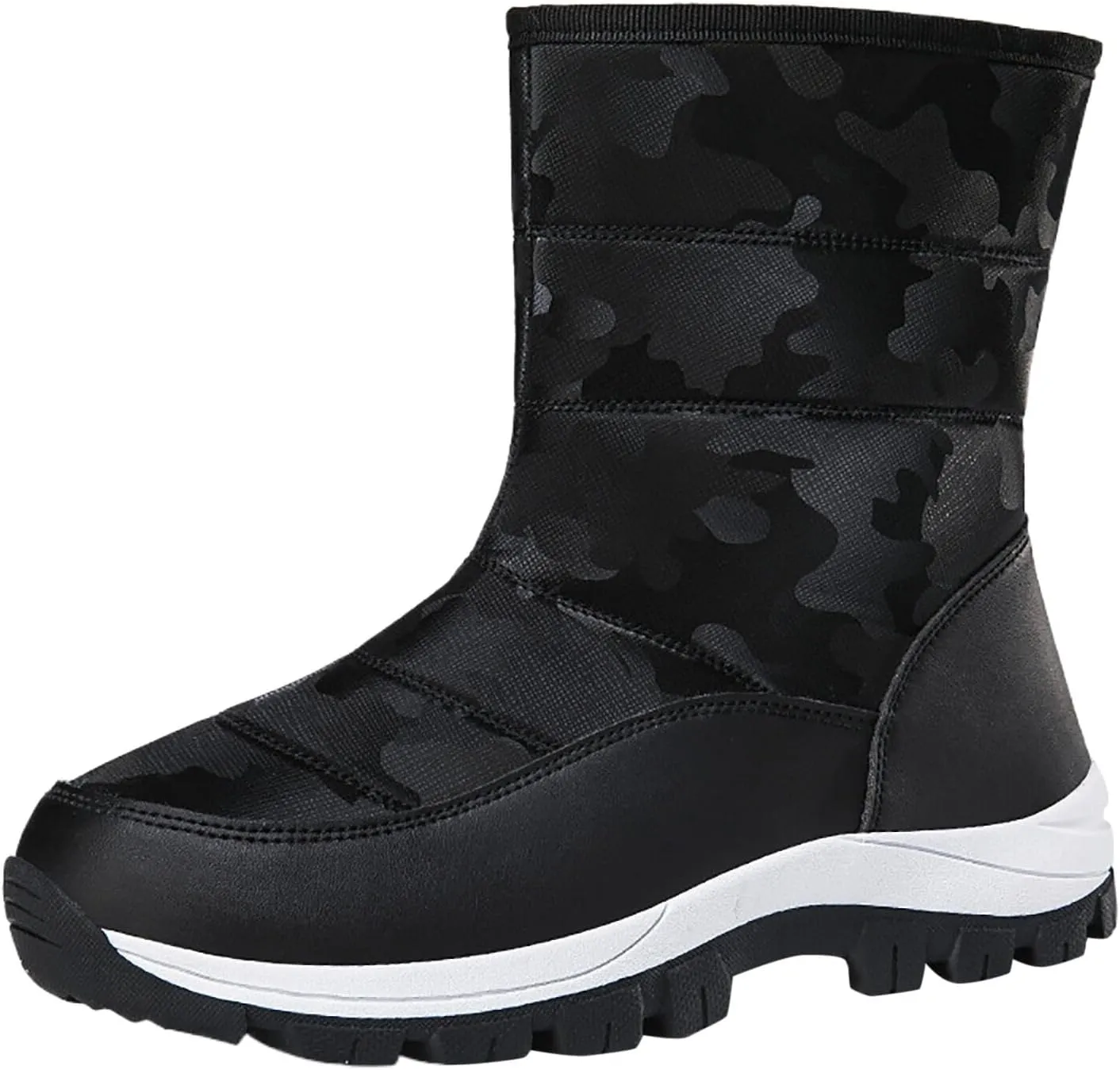 Women's Snow Boots Waterproof Winter Boots Non Slip Fur Lined Booties Cold Weather Lace Up Ankle Boots Comfortable Winter Shoes Trekking Shoes