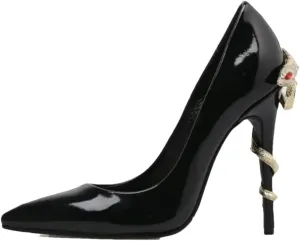 Women's Stiletto 10CM Heels Pointed Toe Snake Print Party Pumps Sexy Thin High Heels